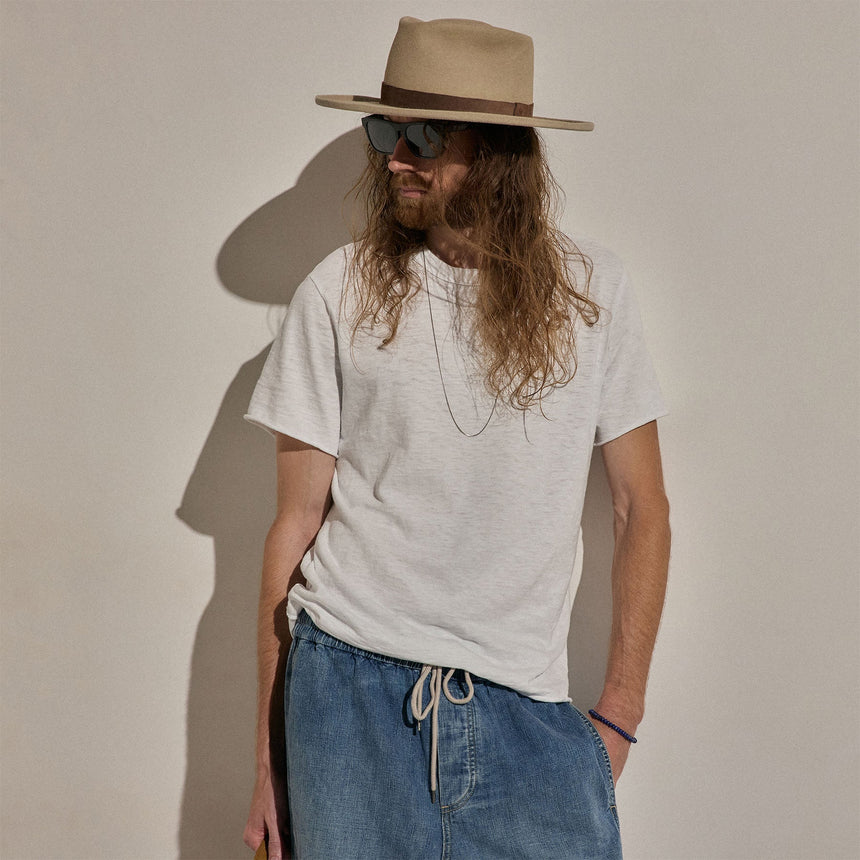 Cotton Slub Short Sleeve Tee in White | James Perse Los Angeles