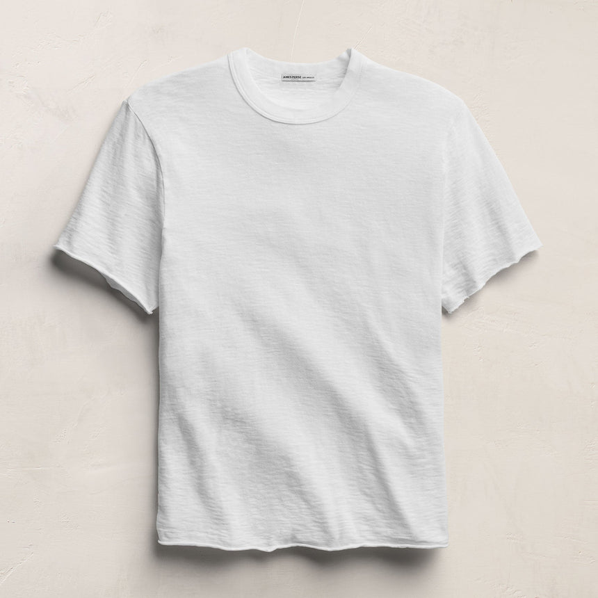 Slub Short Sleeve in White | James Perse Los Angeles