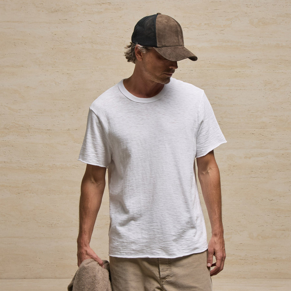 Cotton Slub Short Sleeve Tee in White | James Perse Los Angeles