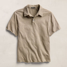 Slub Jersey Short Sleeve Polo - Coyote Pigment