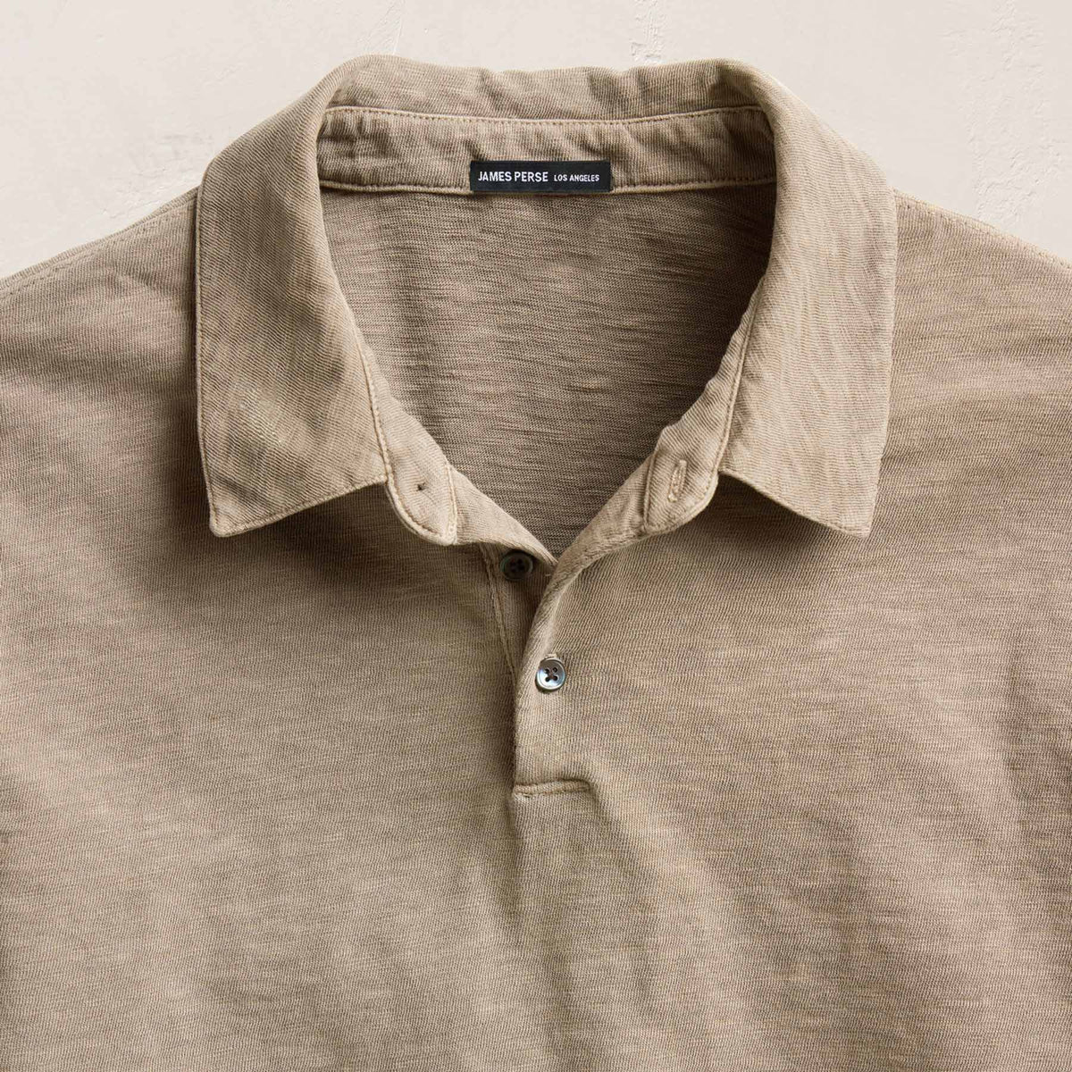 Slub Jersey Short Sleeve Polo - Coyote Pigment