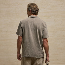 Slub Jersey Short Sleeve Polo - Coyote Pigment