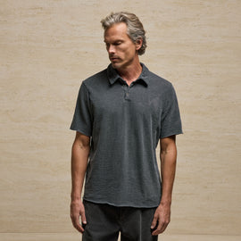 Slub Jersey Short Sleeve Polo - Magma Pigment
