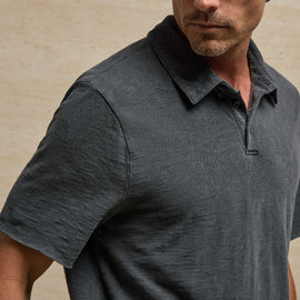 Slub Jersey Short Sleeve Polo - Magma Pigment