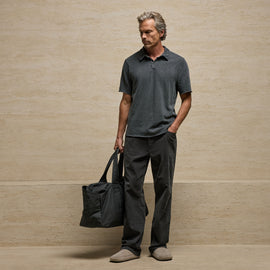 Slub Jersey Short Sleeve Polo - Magma Pigment