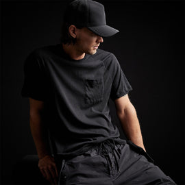 Linen Palm Tee in Black | James Perse Los Angeles