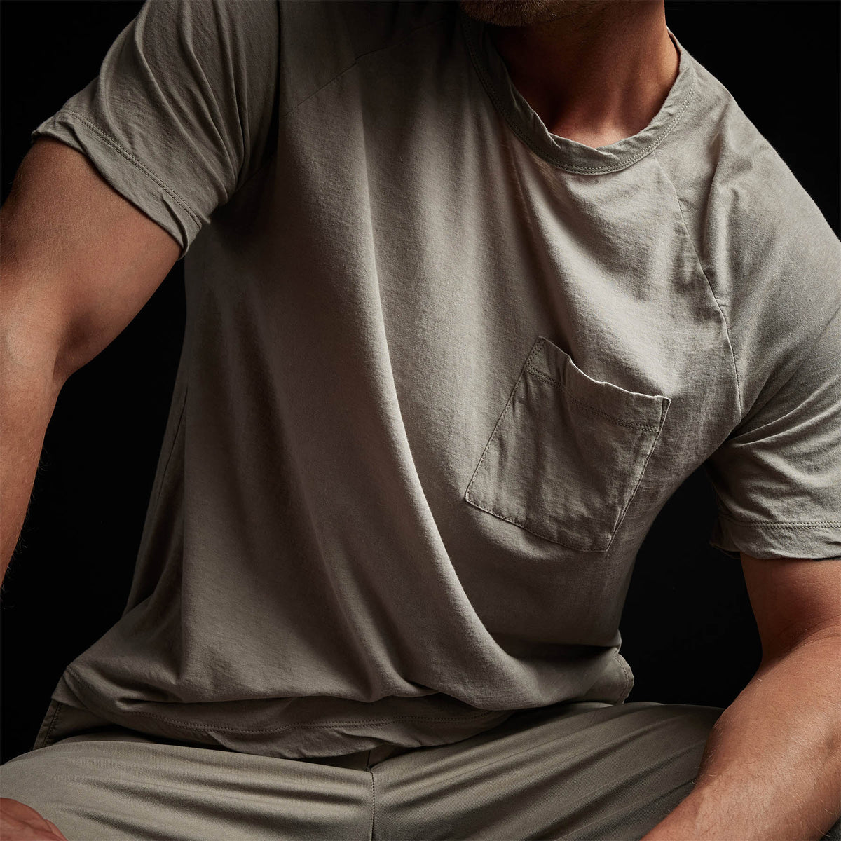 Linen Palm Tee in Silt | James Perse Los Angeles