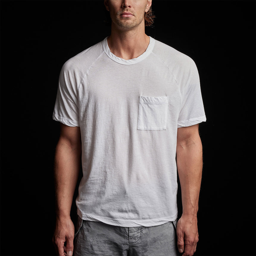 Linen Palm Tee in White | James Perse Los Angeles