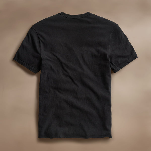 Slub Jersey Short Sleeve Crew in Black | James Perse Los Angeles