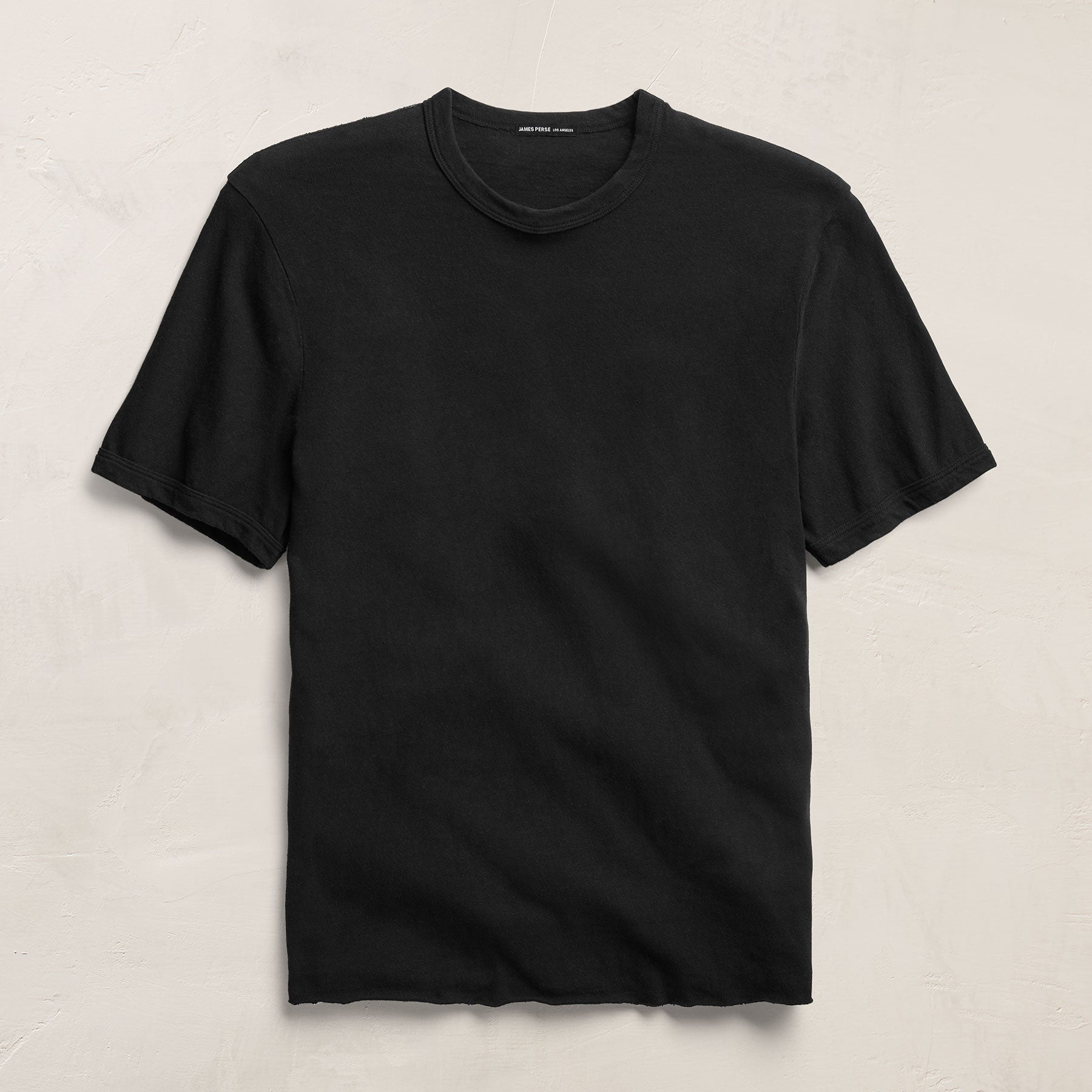 Slub Jersey Short Sleeve Crew - Black | James Perse Los Angeles