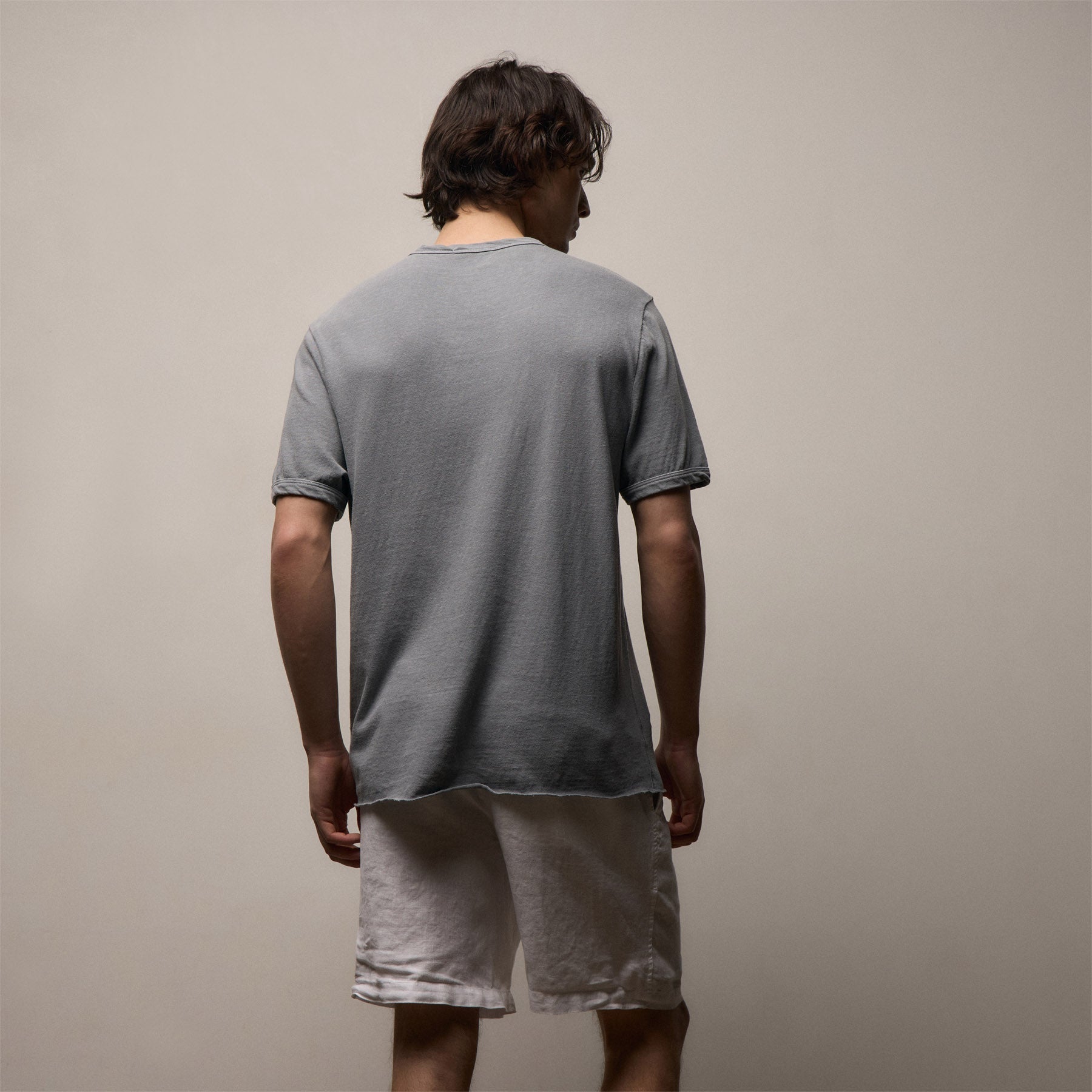 Slub Jersey Short Sleeve Crew in Ore Pigment | James Perse Los Angeles
