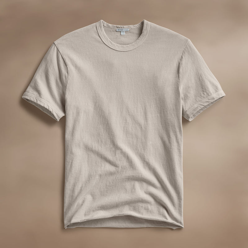 Slub Jersey Short Sleeve Crew in Salt Pigment | James Perse Los Angeles