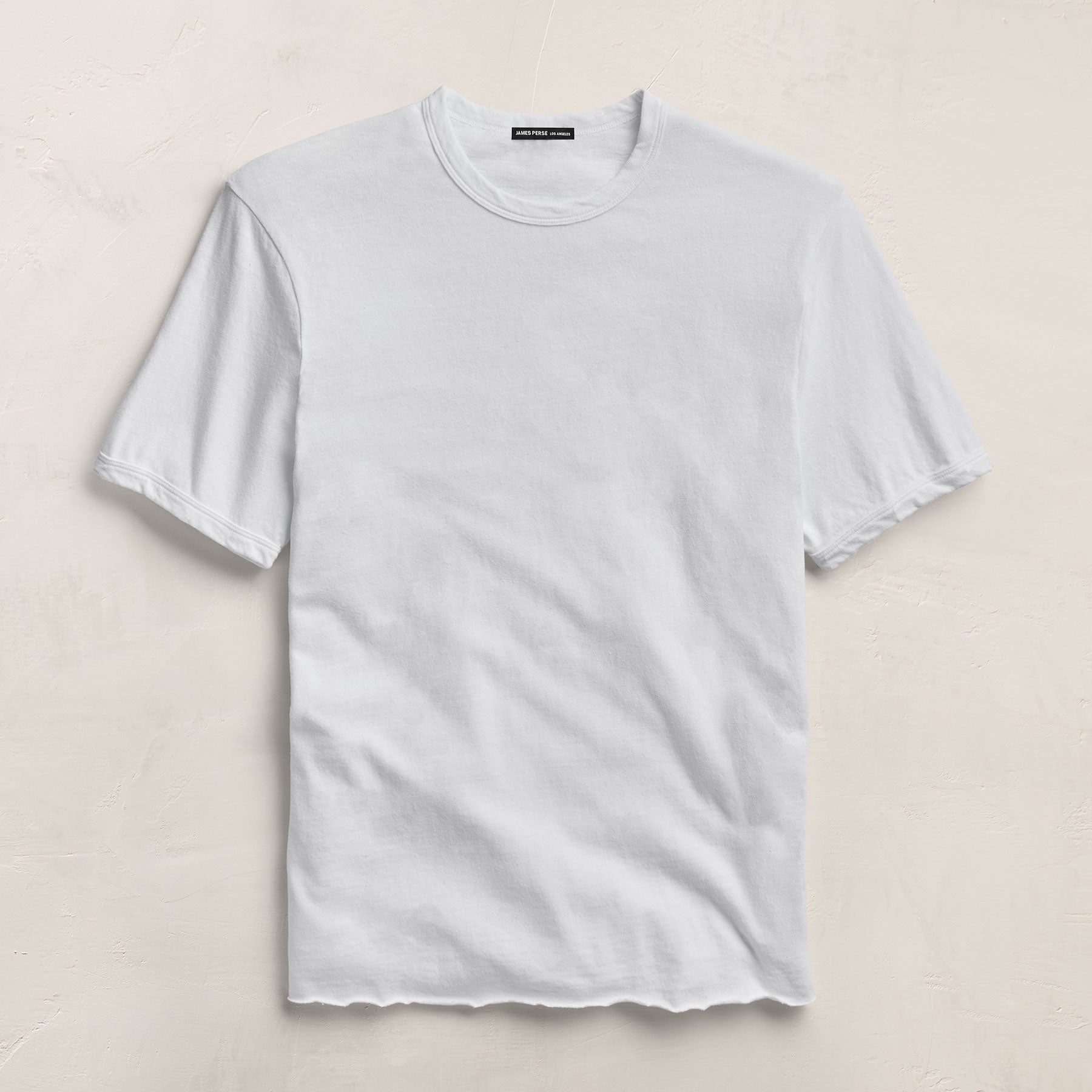 Slub Jersey Short Sleeve Crew in White | James Perse Los Angeles