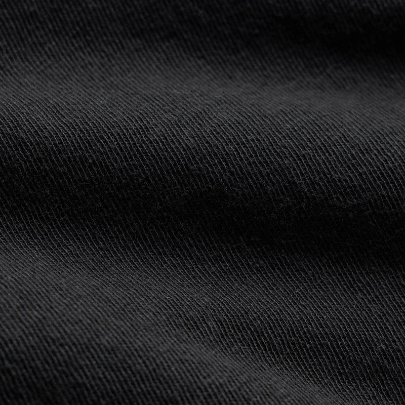 Natural Slub Jersey Henley in Black | James Perse Los Angeles