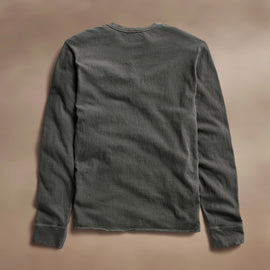 Natural Slub Jersey Henley in Granite Pigment | James Perse Los Angeles