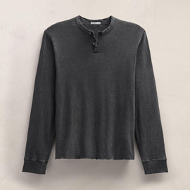 Slub Jersey Henley in Magma Pigment | James Perse Los Angeles