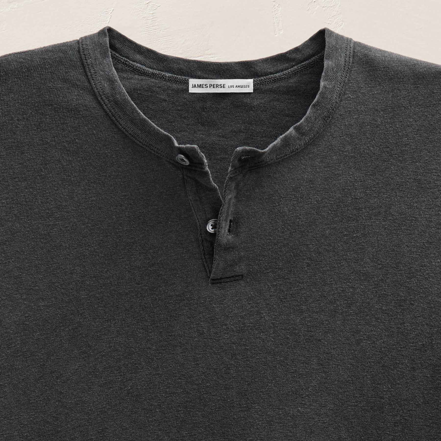 Slub Jersey Henley in Magma Pigment | James Perse Los Angeles