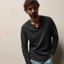 Slub Jersey Long Sleeve Henley in Magma Pigment | James Perse Los Angeles