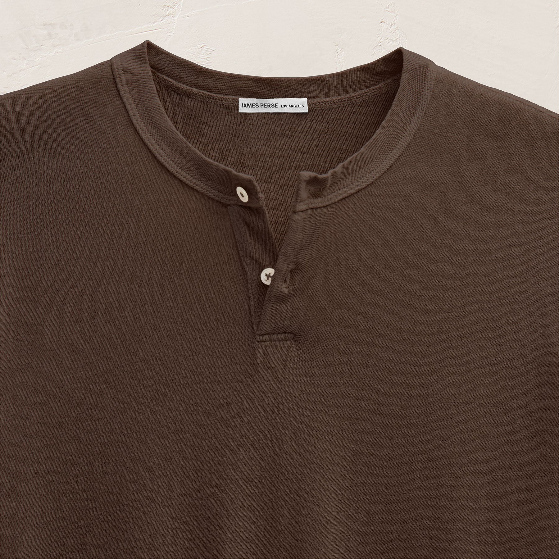 Slub Jersey Long Sleeve Henley in Porcupine | James Perse Los Angeles FLAT