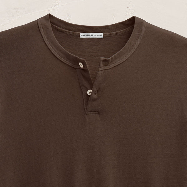 Slub Jersey Long Sleeve Henley in Porcupine | James Perse Los Angeles FLAT