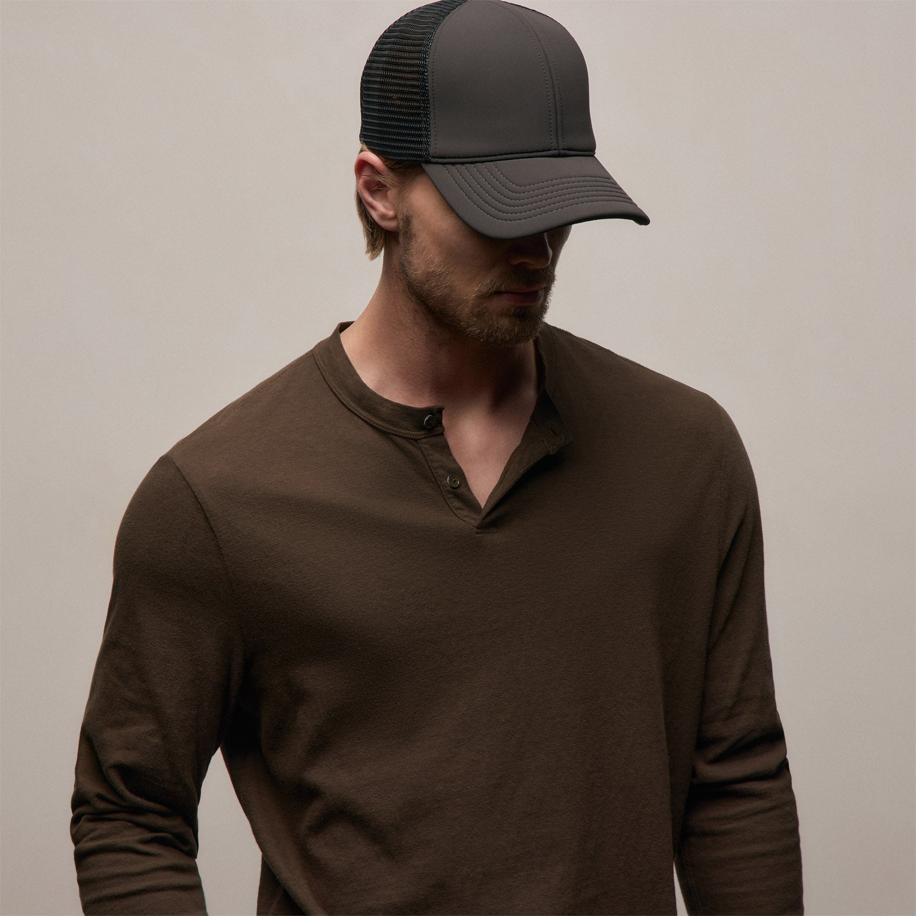 Slub Jersey Long Sleeve Henley