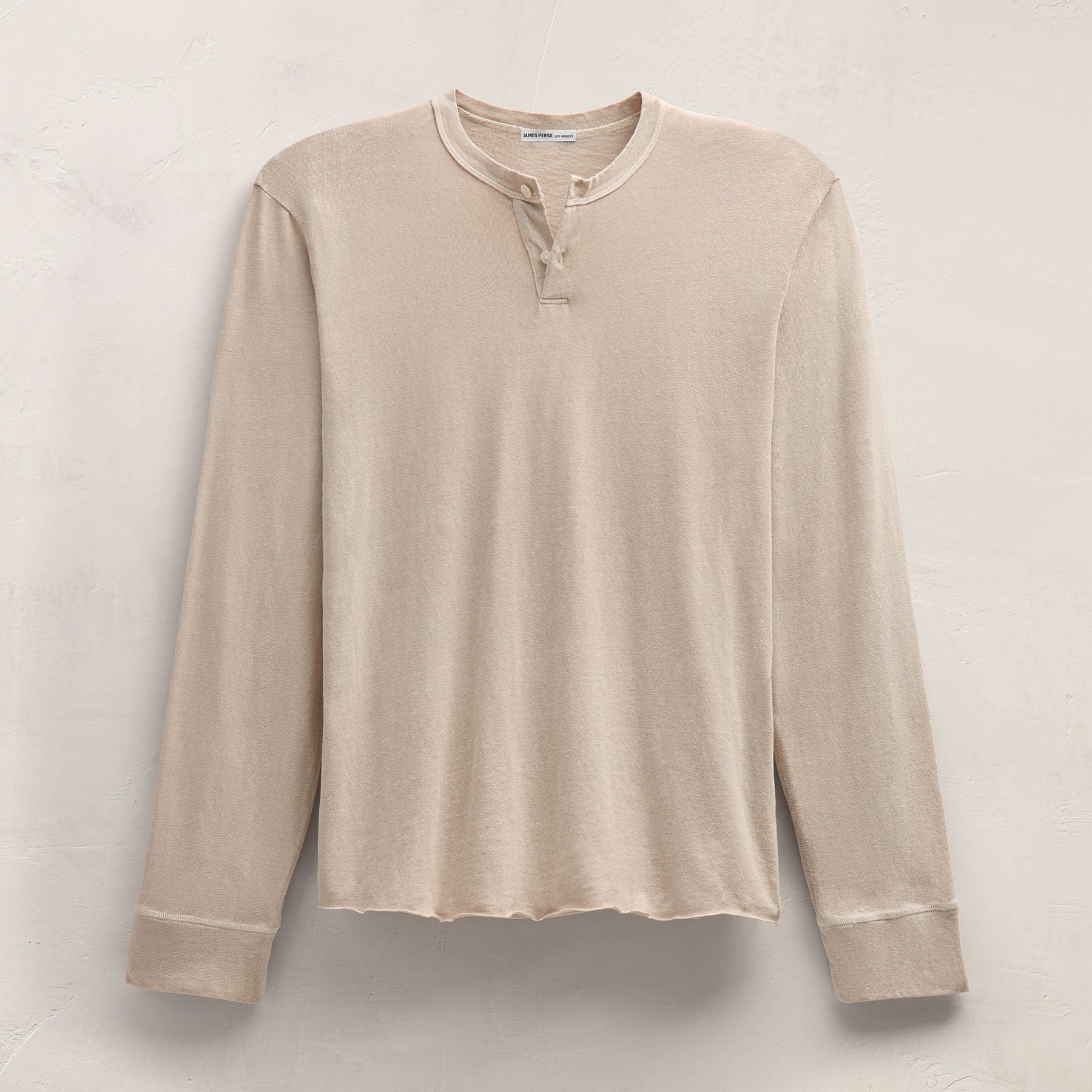 Slub Jersey Long Sleeve Henley - Stone Pigment | James Perse Los