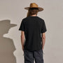 Slub Jersey Short Sleeve Henley in Black | James Perse Los Angeles
