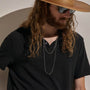 Slub Jersey Short Sleeve Henley in Black | James Perse Los Angeles