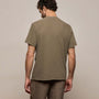 Slub Jersey Short Sleeve Henley in Light Olive Pigment | James Perse Los Angeles