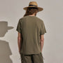 Slub Jersey Short Sleeve Henley in Light Olive Pigment | James Perse Los Angeles