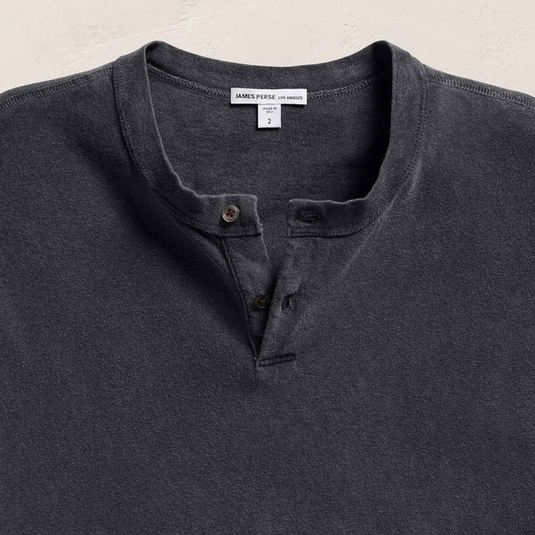 Slub Jersey Short Sleeve Henley in Magma Pigment | James Perse Los Angeles