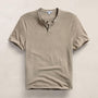 Slub Jersey Short Sleeve Henley in Overcast Pigment | James Perse Los Angeles