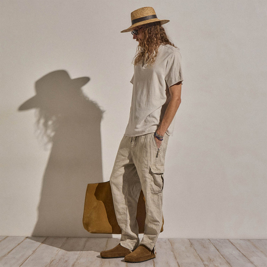 Slub Jersey Short Sleeve Henley in Pearl Pigment | James Perse Los Angeles