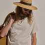 Slub Jersey Short Sleeve Henley in Pearl Pigment | James Perse Los Angeles