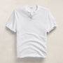 Slub Jersey Short Sleeve Henley in White | James Perse Los Angeles