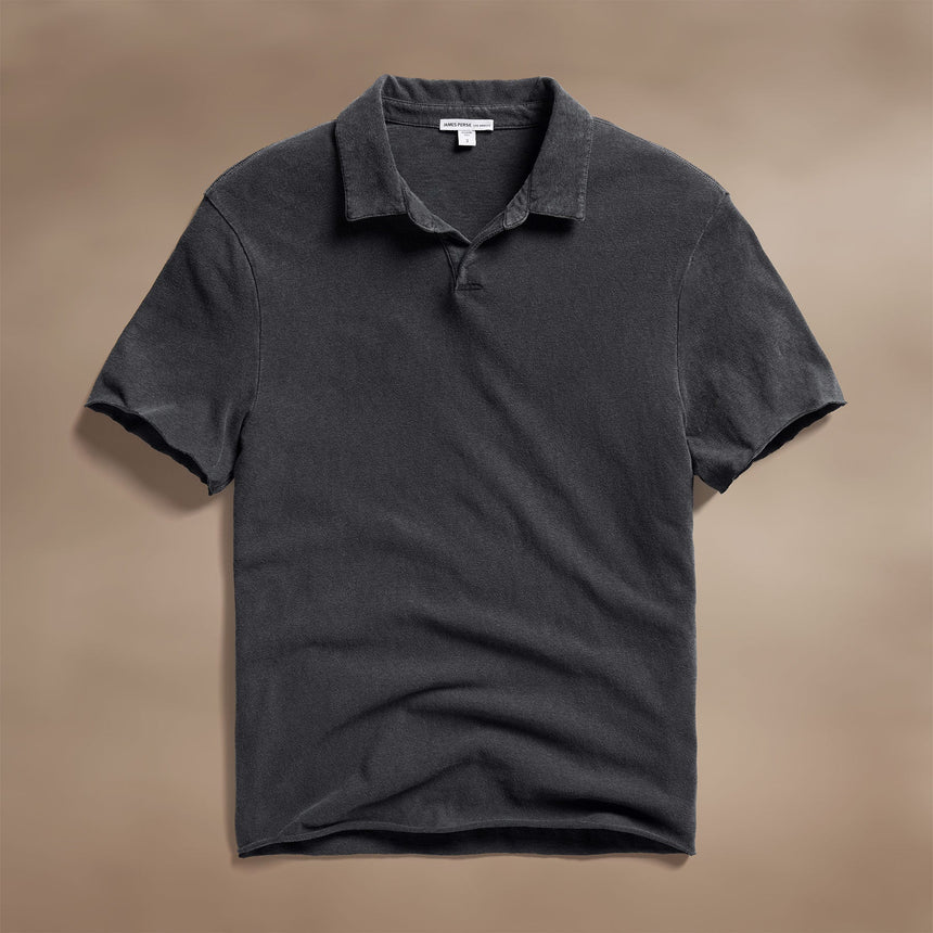 Slub Jersey Open Polo in Magma Pigment | James Perse Los Angeles