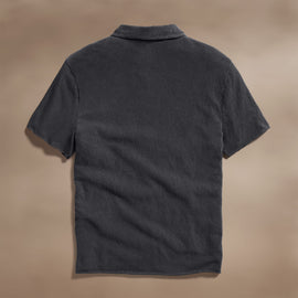 Slub Jersey Open Polo in Magma Pigment | James Perse Los Angeles