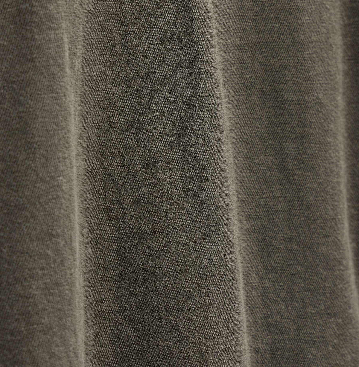 Slub Jersey Long Sleeve Open Polo In Army Green Pigment | James Perse Los Angeles