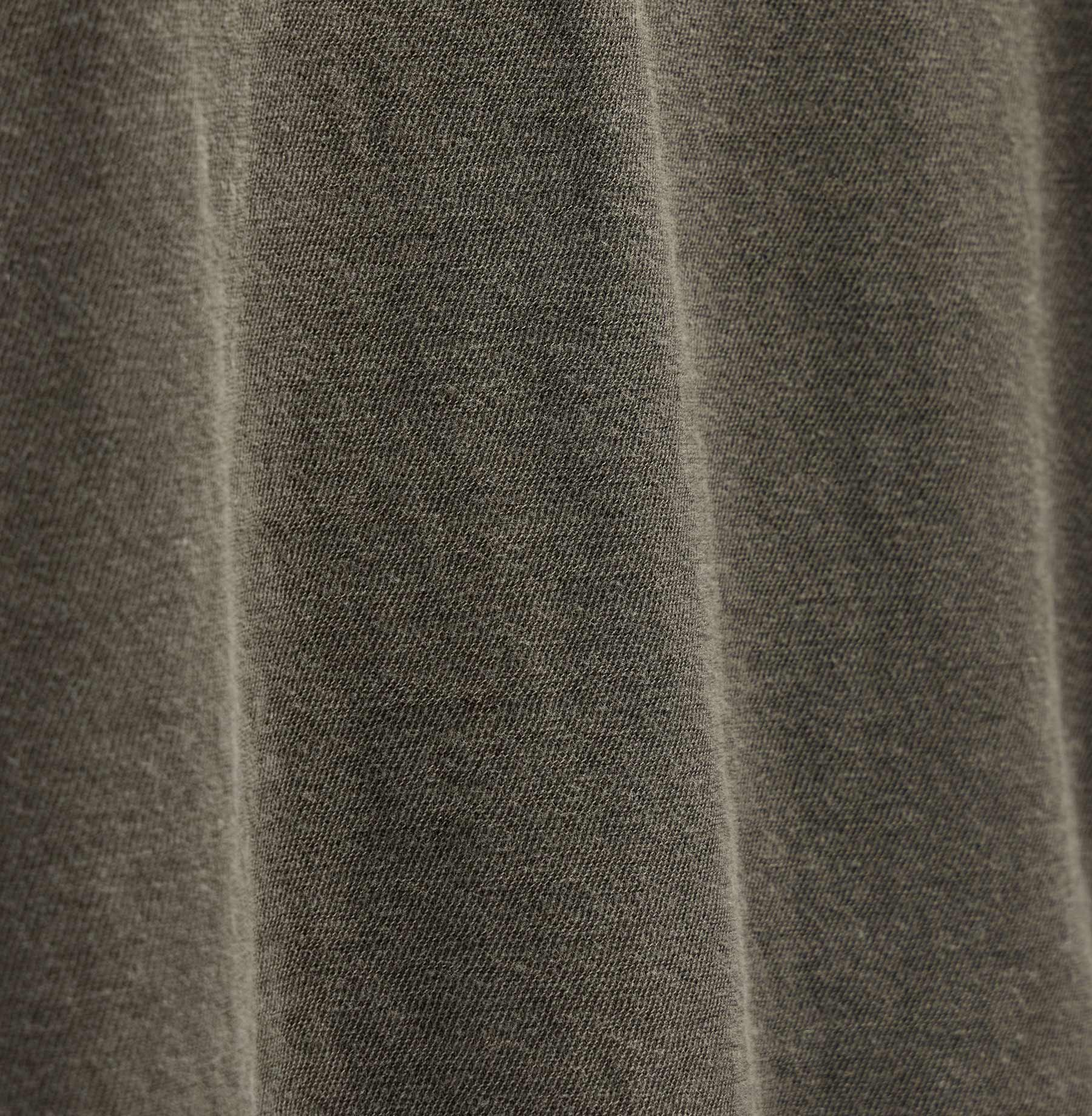 Slub Jersey Long Sleeve Open Polo In Army Green Pigment | James Perse Los Angeles