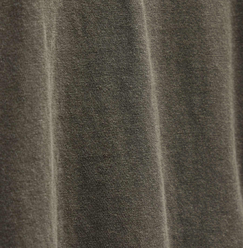 Slub Jersey Long Sleeve Open Polo In Army Green Pigment | James Perse Los Angeles