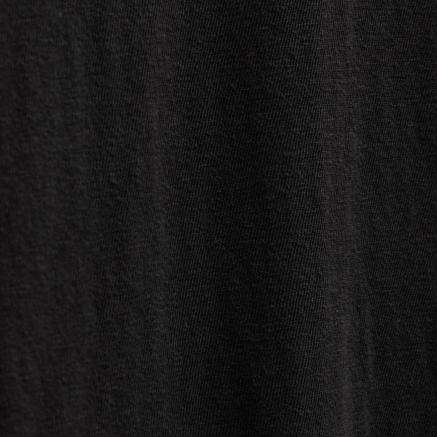 Slub Jersey Long Sleeve Open Polo in Black | James Perse Los Angeles