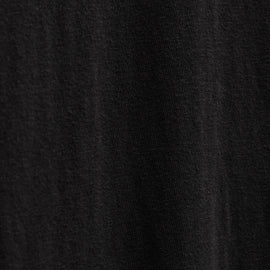 Slub Jersey Long Sleeve Open Polo in Black | James Perse Los Angeles