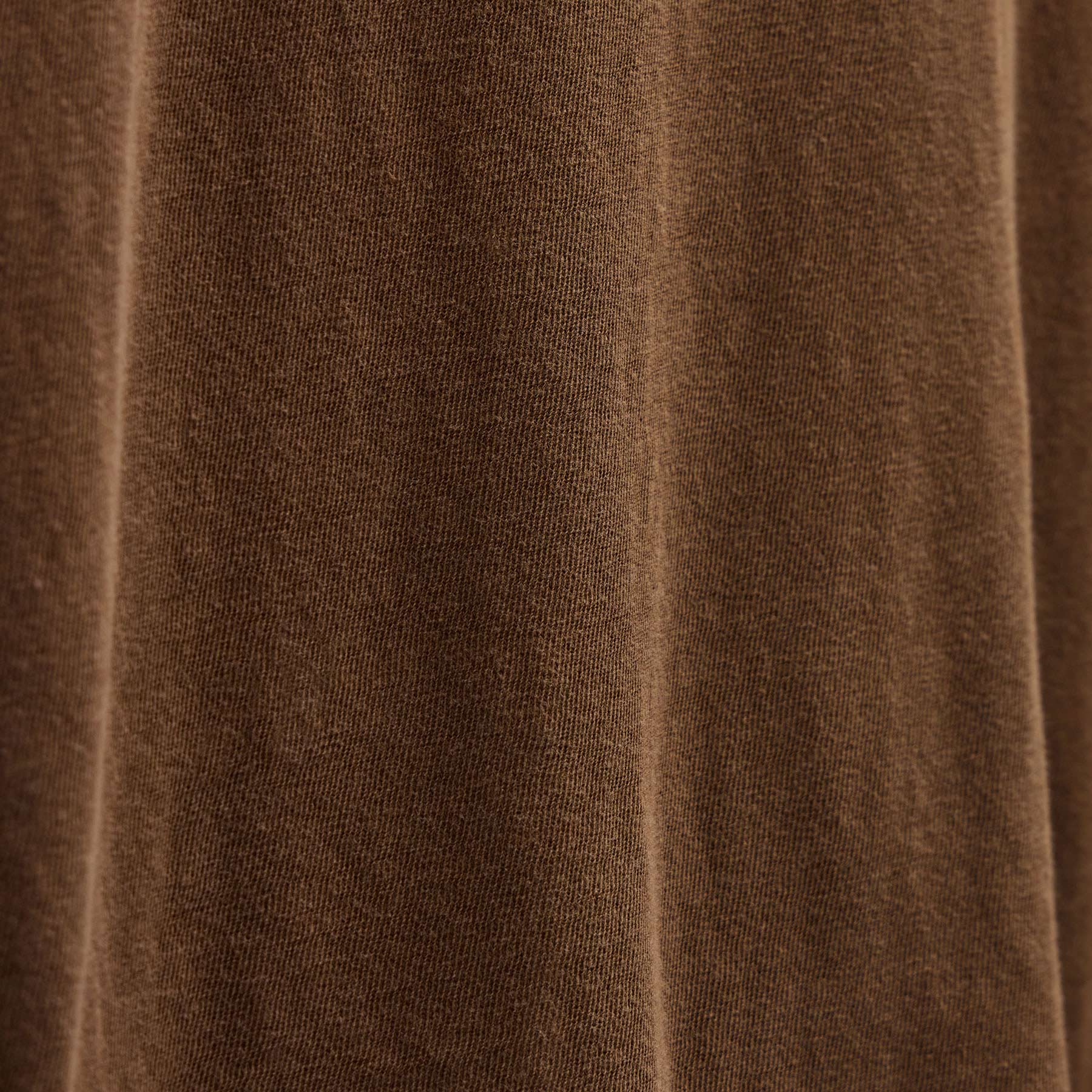 Slub Jersey Long Sleeve Open Polo in Gingerbread Pigment | James Perse Los Angeles