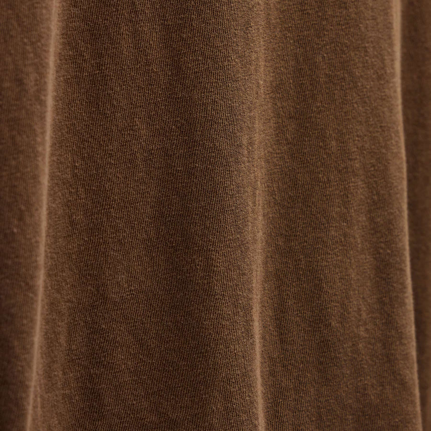 Slub Jersey Long Sleeve Open Polo in Gingerbread Pigment | James Perse Los Angeles