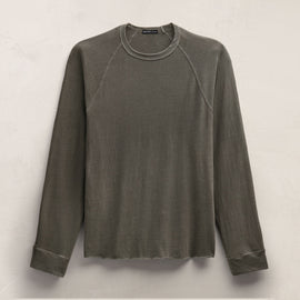 Long Sleeve Raglan Crew in Army Green Pigment | James Perse Los Angeles