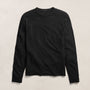 Slub Jersey Long Sleeve Raglan Crew in Black | James Perse Los Angeles