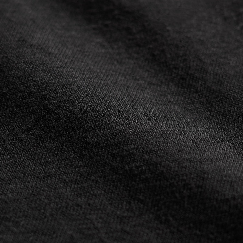 Slub Jersey Long Sleeve Raglan Crew in Black | James Perse Los Angeles