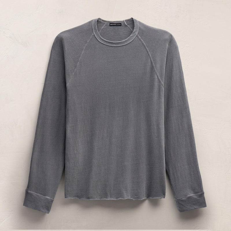 Long Sleeve Raglan Crew in Cavalry Pigment | James Perse Los Angeles