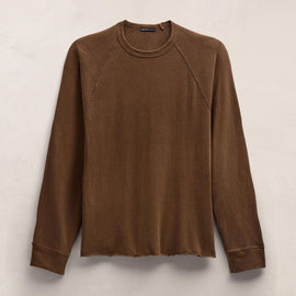 Long Sleeve Raglan Crew In Gingerbread Pigment | James Perse Los Angeles
