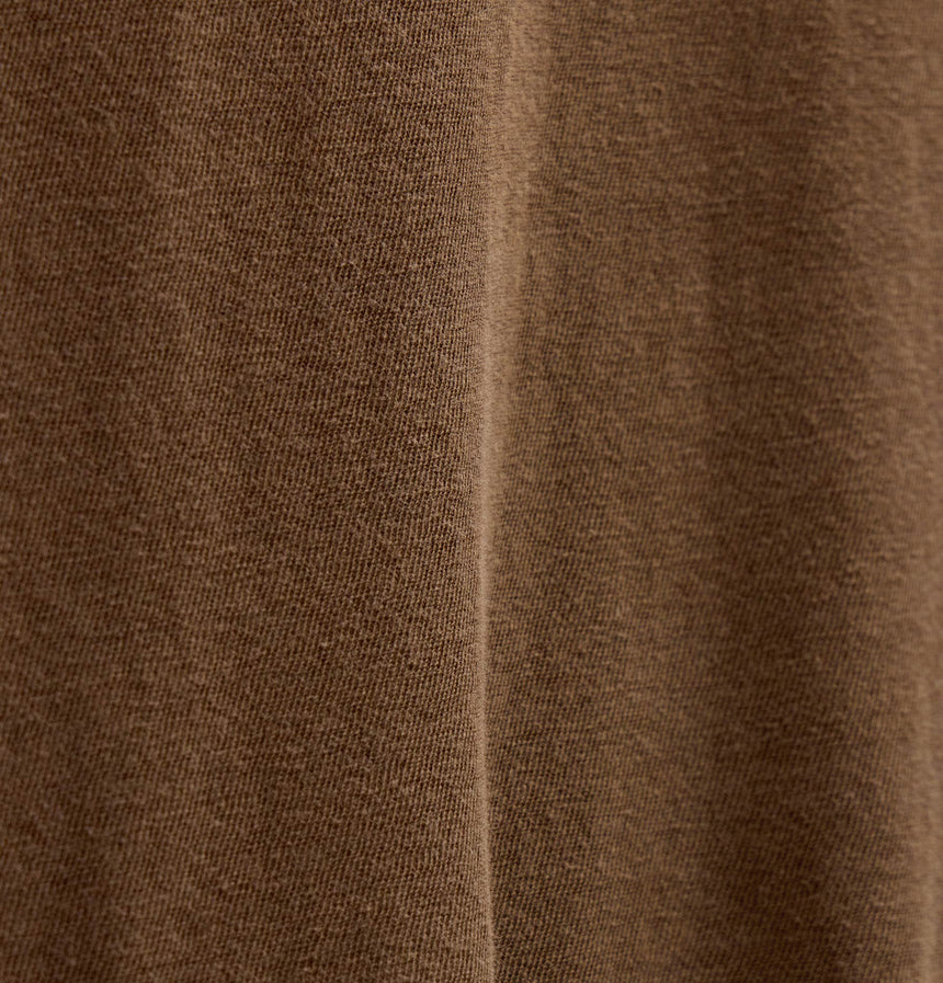 Long Sleeve Raglan Crew In Gingerbread Pigment | James Perse Los Angeles